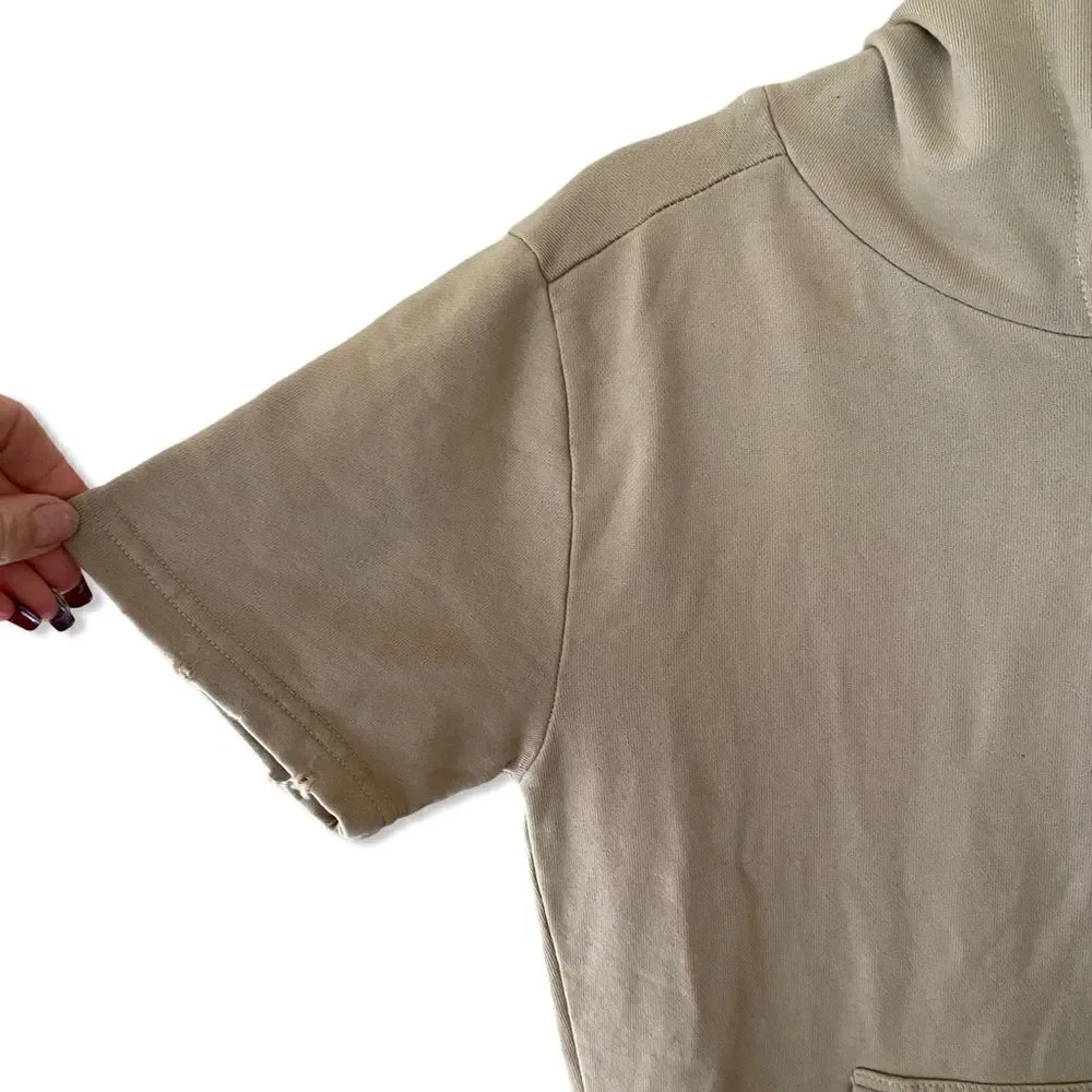 SER.O.YA Rory dress tan hooded mini tunic hoodie Revolve NWOT Sz S